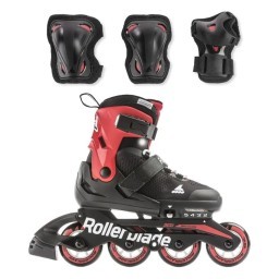 Ролики Rollerblade Combo 2024 black-red (33-36.5)