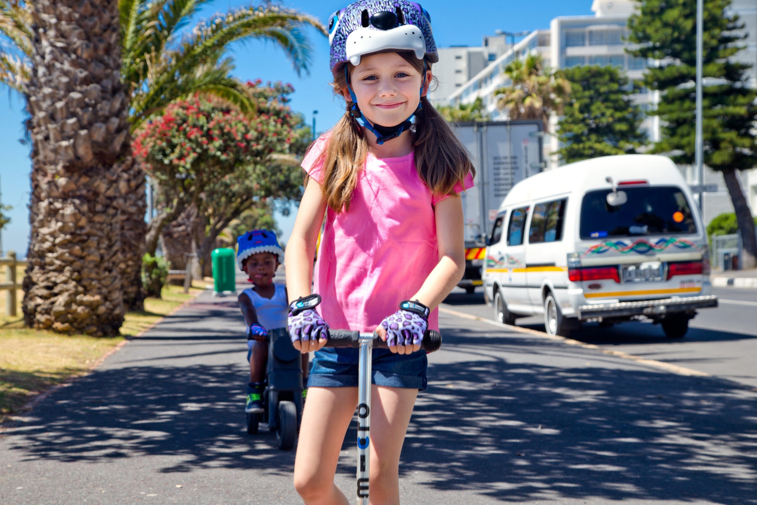 Шлем Crazy Safety Purple Leopard