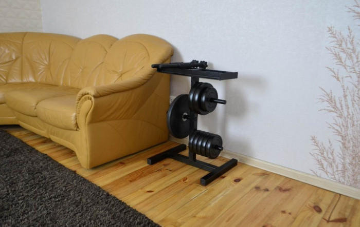 Підлогова стійка для зберігання гантелі, млинці, грифи. 11.5 см під гриф