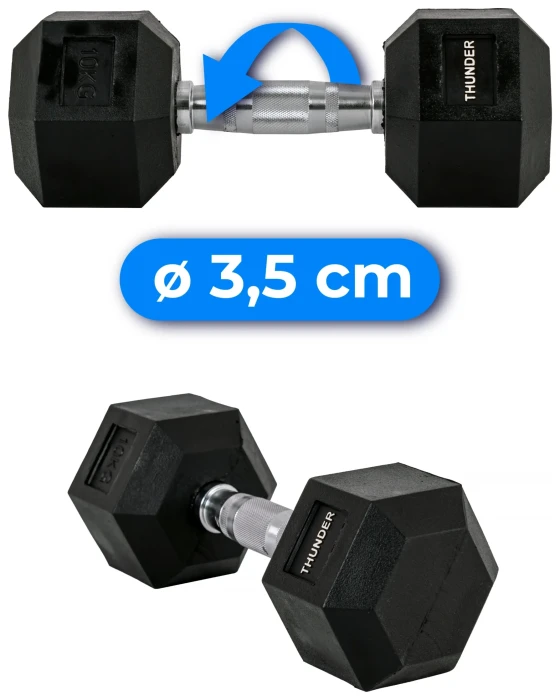 Гантель шестигранна THUNDER 10 кг