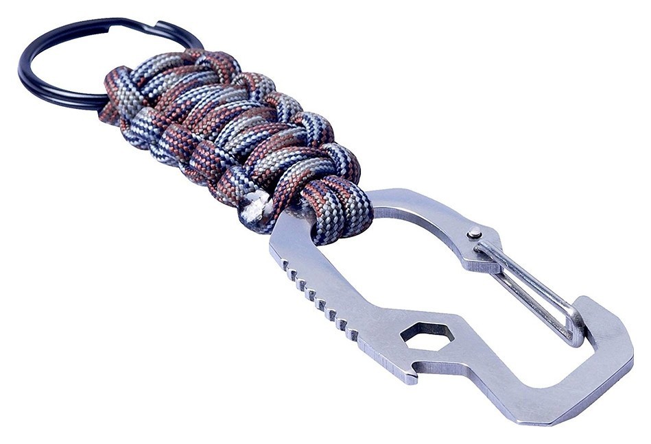 Munkees 6462 брелок Multi-Function Paracord серый