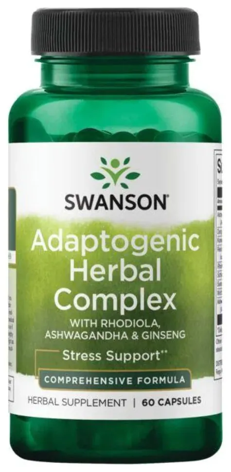Adaptogenic Herbal Complex (Rhodiola Ashwagandha Ginseng) - 60caps (DSN_100-43-2350147-20)