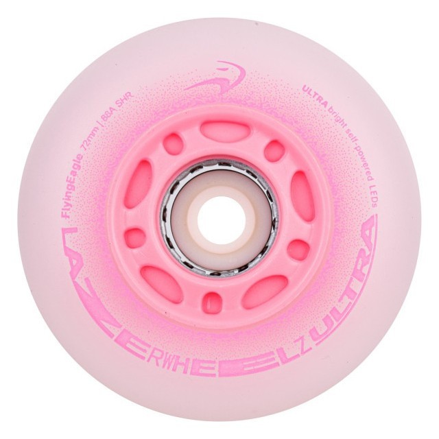 Сяючі колеса для роликів Flying Eagle Lazerwheelz Ultra 88A 4 шт рожеві