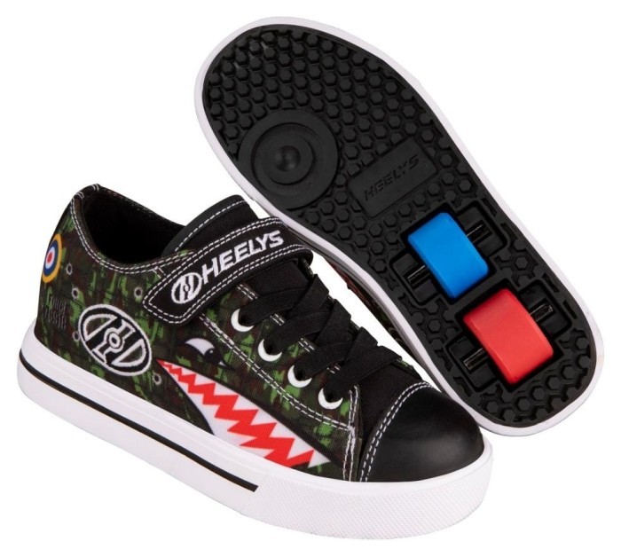 Роликові кросівки Heelys Snazzy X2 HE101161 Black Camo Shark, укр, укр