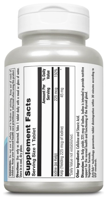 Kelp Iodine 225mcg - 250 tabs