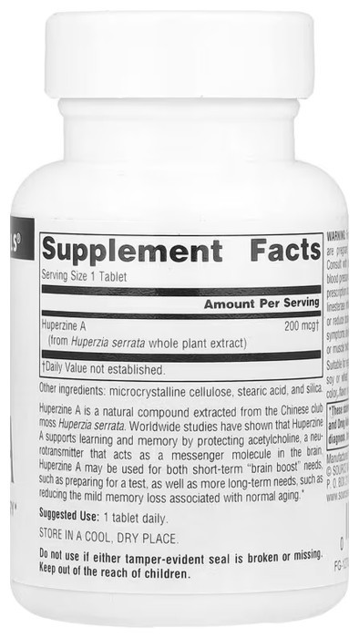 Huperzine A 200 mcg - 60 tabs