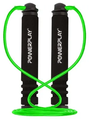 Скакалка PowerPlay 4205 Classic Plus Jump Rope Зелена (2,7m.)