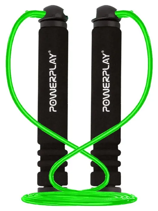 Скакалка PowerPlay 4205 Classic Plus Jump Rope Зелена (2,7m.)