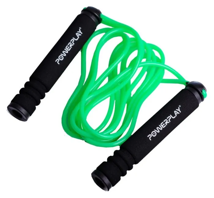 Скакалка PowerPlay 4205 Classic Plus Jump Rope Зелена (2,7m.)