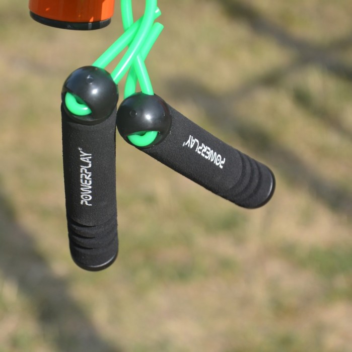 Скакалка PowerPlay 4205 Classic Plus Jump Rope Зелена (2,7m.)