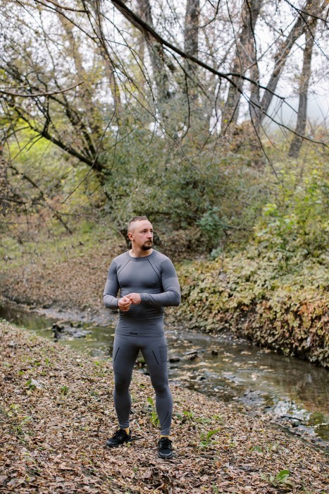 Термобілизна чоловіча Tramp Active комплект (футболка+штани) UTRUM-021-grey, 2XL