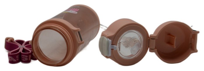 Бутылка для воды CASNO 690 мл KXN-1219 Розовая (Свинка) с соломинкой TRITAN