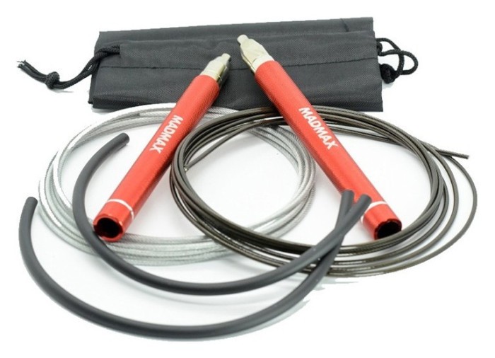 Скакалка швидкісна на підшипниках алюмінієва MadMax MFA-286 Speed jump rope Red