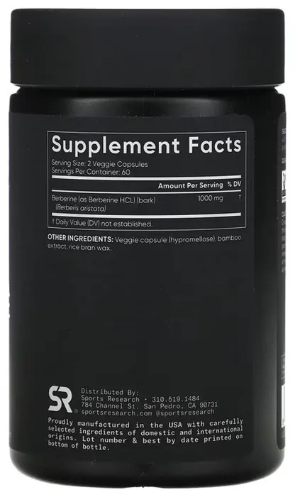 Berberine 1000mg - 120 vcaps