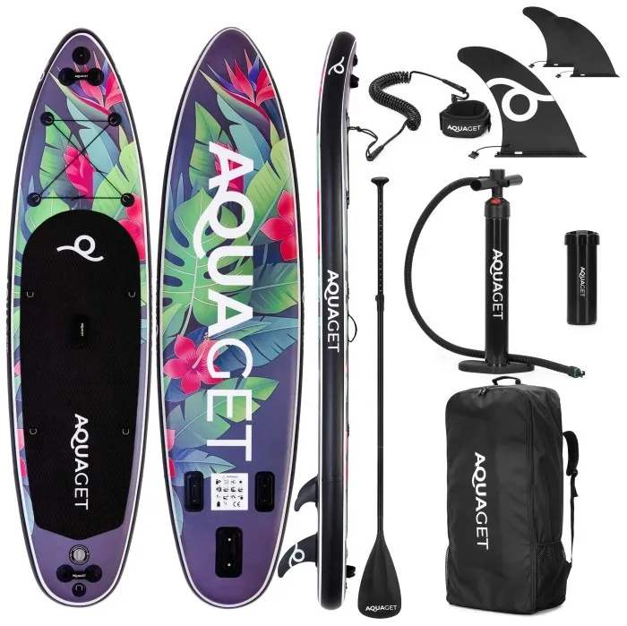 Надувная SUP доска Aquaget 320 см с веслом AQ0047 Black/Violet