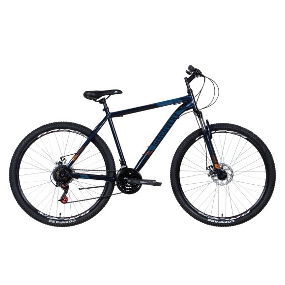 Велосипед ST 29" Discovery RIDER AM DD рама- 2022 Темно-синій з помаранчевим