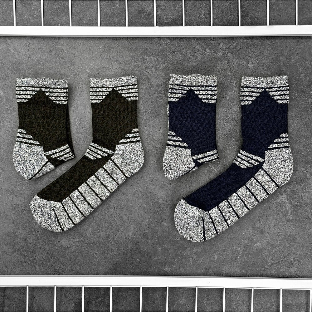 Чоловічі спортивні шкарпетки Pobedov Heat хакі з сірими вставками