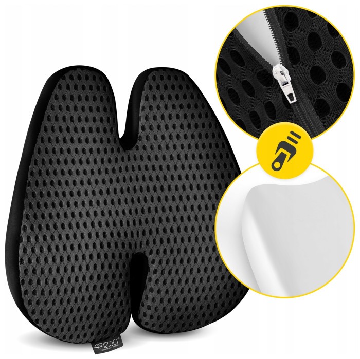 Ортопедична подушка 4FIZJO для спини 41 x 40 см Black (P-5907739318763)