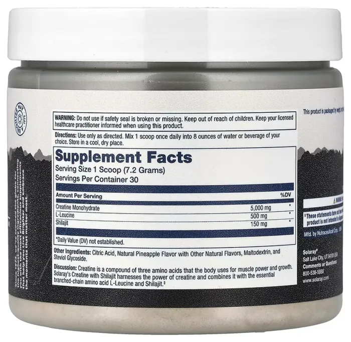 Creatine with Shilajit - 216g Natural Pineapple