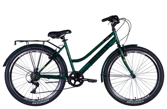 Велосипед ST 26" Discovery PRESTIGE WOMAN Vbr рама-" з багажником задн St з крилом St 2024 (зелений), укр, укр