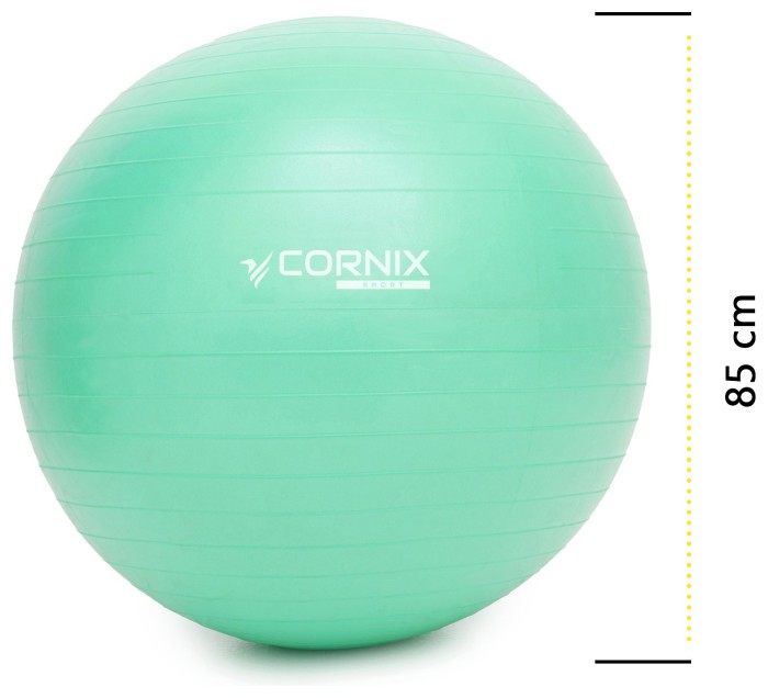 М'яч для фітнесу (фітбол) Cornix 85 см Anti-Burst XR-0369 Mint