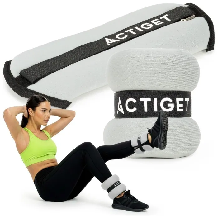 Утяжелители-манжеты для ног и рук Actiget 2 x 1 кг ACT0128 Grey/Black