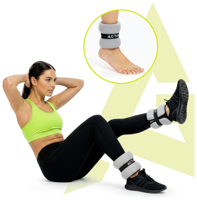 Утяжелители-манжеты для ног и рук Actiget 2 x 1 кг ACT0128 Grey/Black