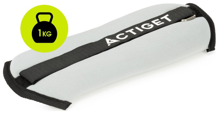 Утяжелители-манжеты для ног и рук Actiget 2 x 1 кг ACT0128 Grey/Black