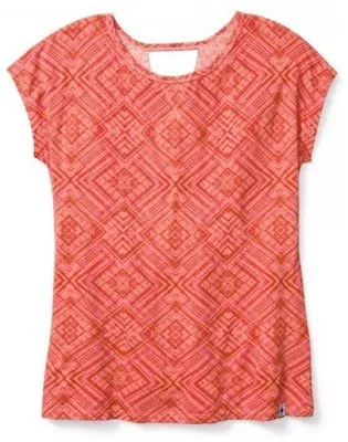 Женская футболка Smartwool Merino 150 Pattern Tee Bright Coral, р.