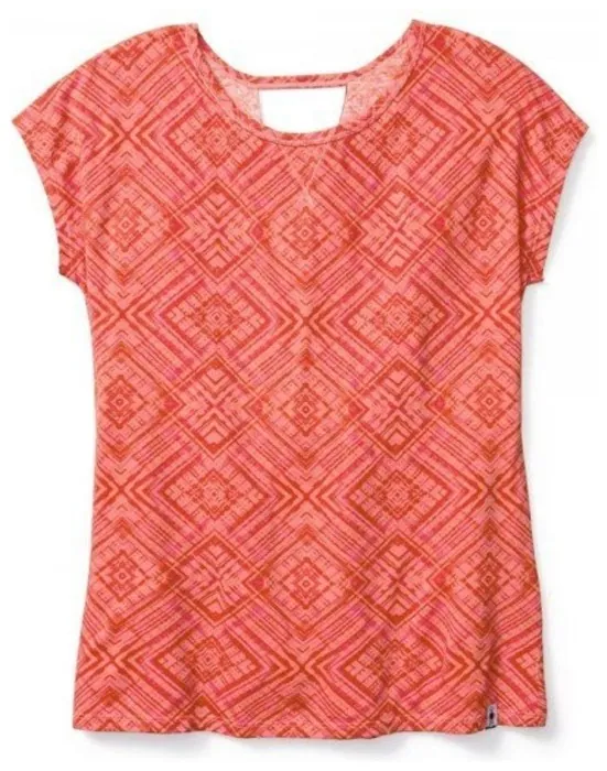 Женская футболка Smartwool Merino 150 Pattern Tee Bright Coral, р.