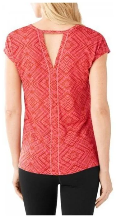 Женская футболка Smartwool Merino 150 Pattern Tee Bright Coral, р.
