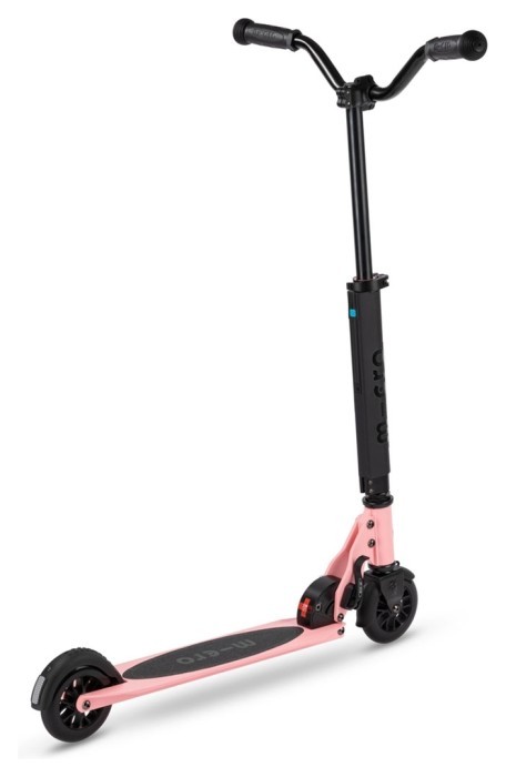 Самокат MICRO серии "Sprite Deluxe" - НЕОНОВЫЙ РОЗОВЫЙ (складной, до 100 kg, двухколесный, свет)