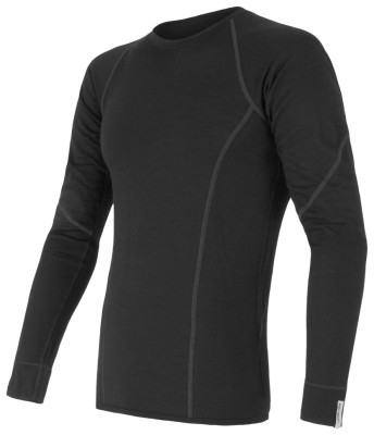 Термофутболка мужская Sensor Merino Active LS black 11109033, SM11MA-black