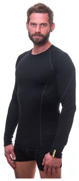 Термофутболка мужская Sensor Merino Active LS black 11109033, SM11MA-black