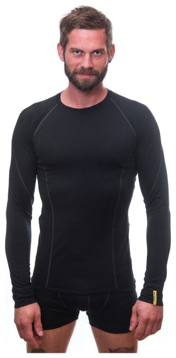 Термофутболка мужская Sensor Merino Active LS black 11109033, SM11MA-black