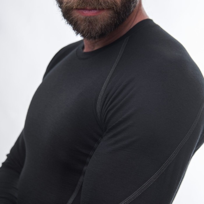 Термофутболка чоловіча Sensor Merino Active LS black 11109033, SM11MA-black, укр, укр