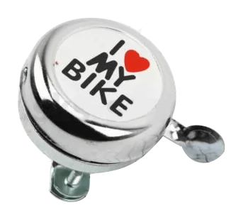 Дзвінок механічний SKS "I love my Bike", хром, укр