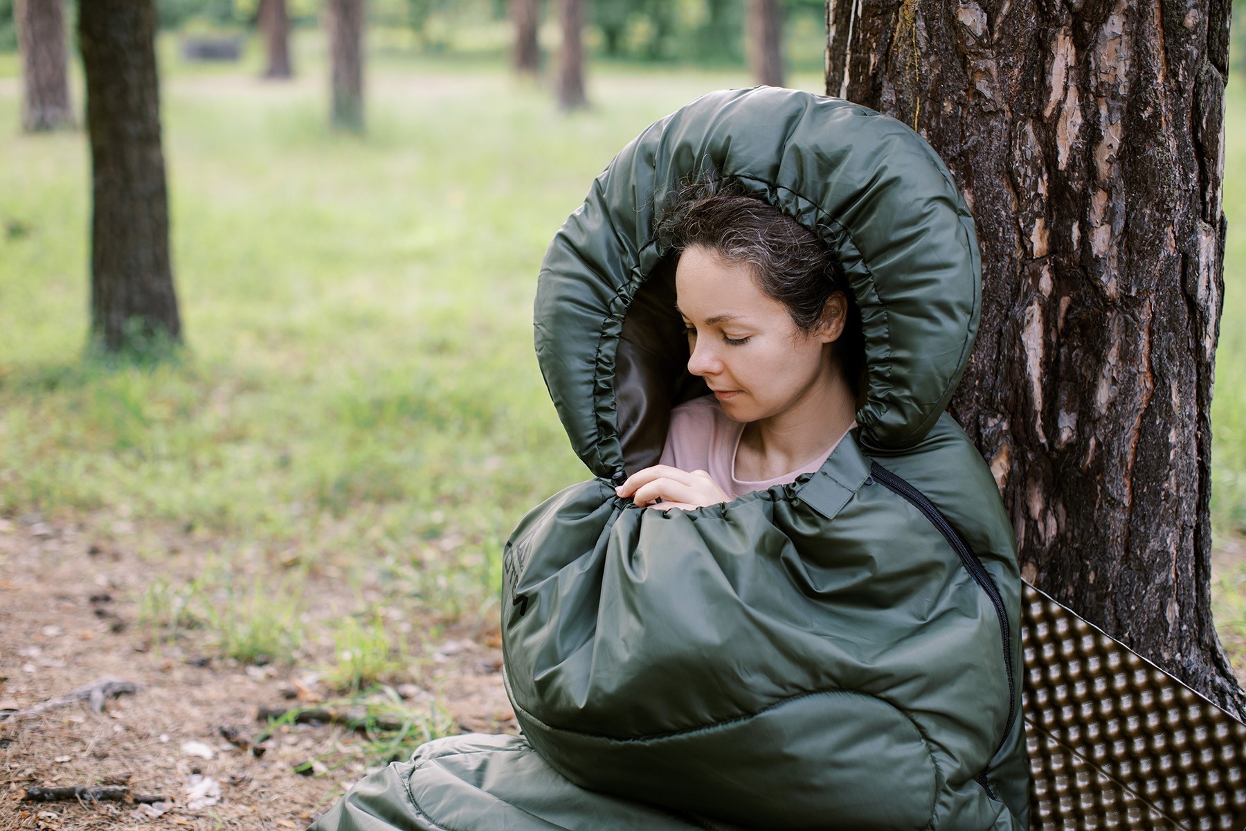 Спальный мешок Totem Hunter кокон правый olive 220/60-55 UTTS-004 Спальный мешок Totem Hunter кокон правый olive 220/60-55 UTTS-004