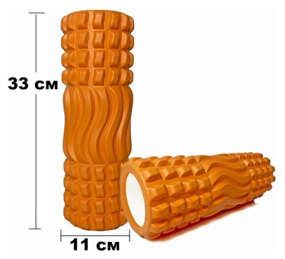 Масажний ролик EasyFit Wavyspines 33 см Помаранчевий