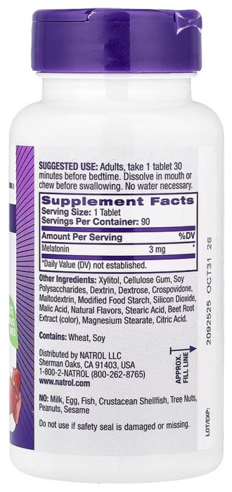 Melatonin 3mg - 90 tabs