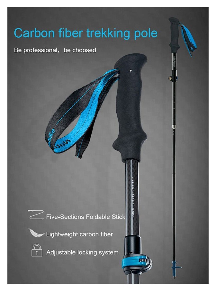 Трекінгова палиця Naturehike ST07 NH18D010-Z, 115-135 см, бордова