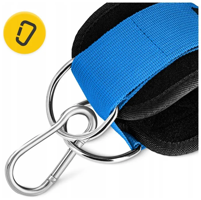 Манжеты для тяги 4FIZJO Ankle Strap 2шт Black/Blue (P-5907739314833)