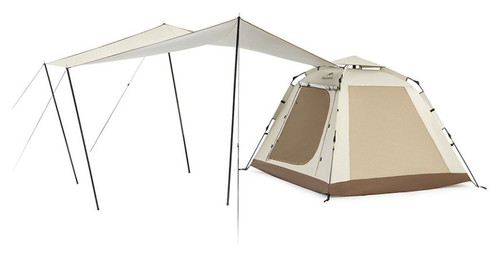 Намет тримісний автоматичний із тентом Naturehike Ango Picnic CNK2450WS021, коричневий, укр, укр