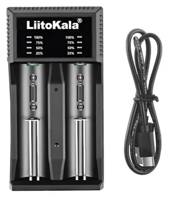 Зарядний пристрій Liitokala Lii-C2, Ni-Mh/Li-ion/Li-Fe, Micro USB, LED