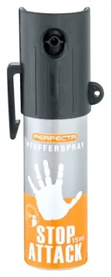 Баллончик газовый перечный с кипсой Umarex Perfecta Stop Attack 10%, 15 мл, конусное
