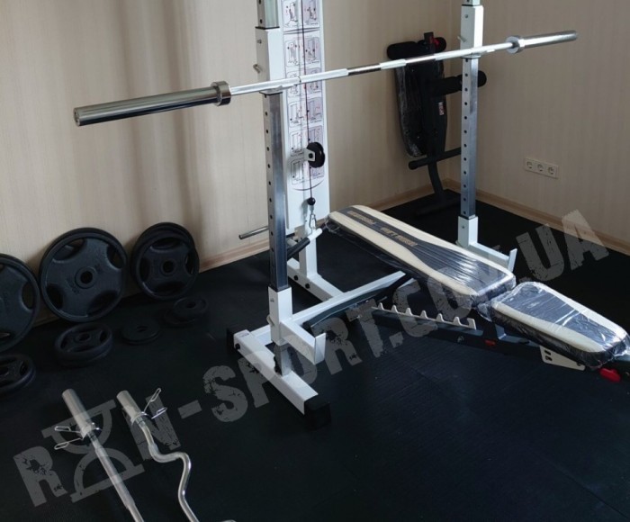 Комплект защитного покрытия из литой резины под скамью, штангу, гантели, 1х1,5м.