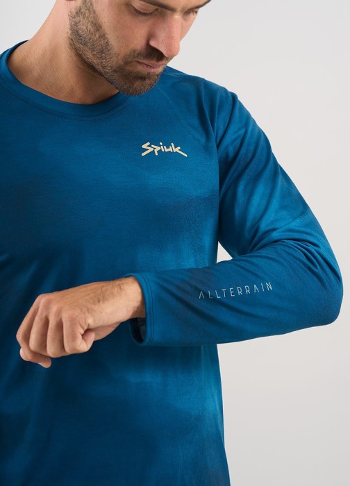 Джерси MTB Spiuk All Terrain для рукав мужской синий с градиентом XXL