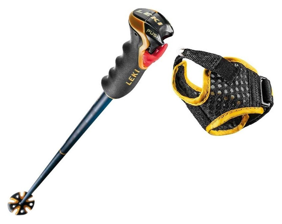 Палки для горных лыж Leki SPITFIRE 3D 115см Denim blue/blue/mustard yellow (65068021-WRH)