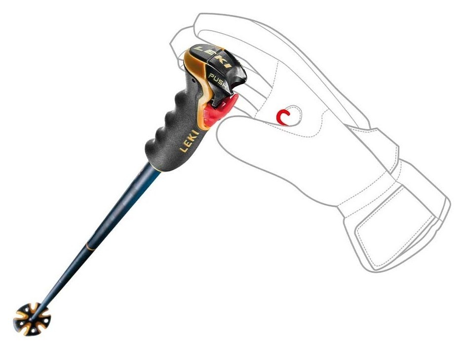 Палки для горных лыж Leki SPITFIRE 3D 115см Denim blue/blue/mustard yellow (65068021-WRH)