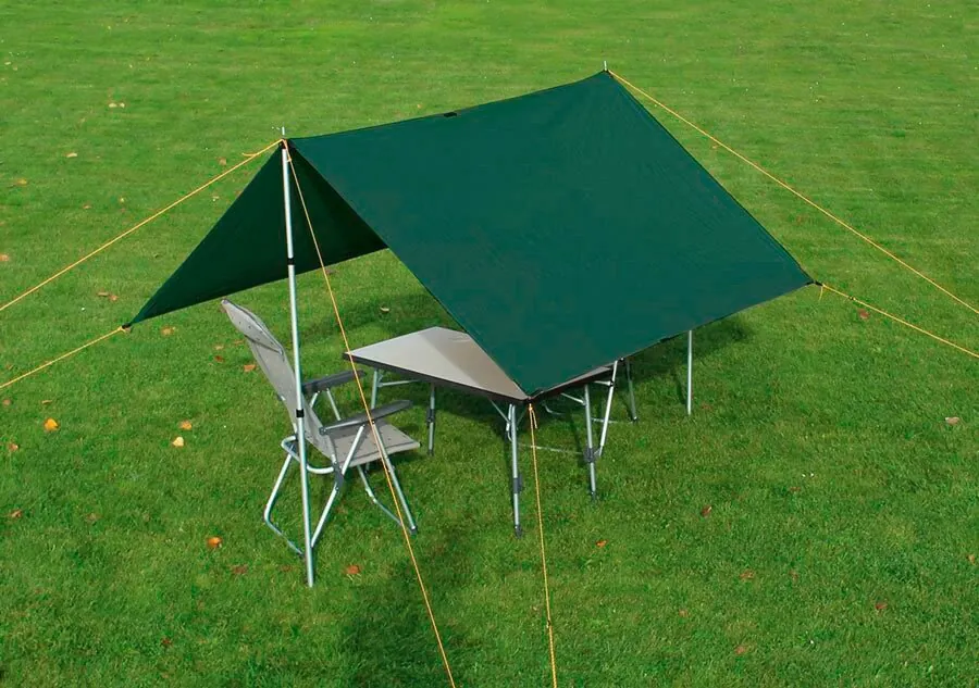 Тент туристичний Eurotrail TARP 4 (4x3м) 1400 forrest green (ETTE0638) (400х300 см forrest green)